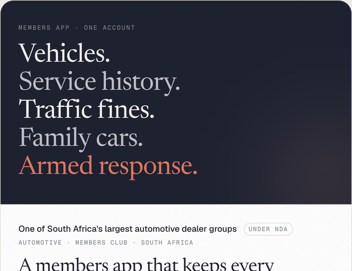 Seamwire Proyecto - Aplicación para miembros de un grupo nacional de concesionarios de automóviles