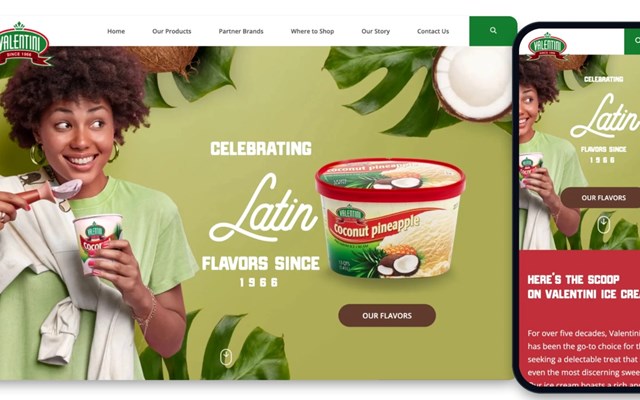 Creative Mindworks Proyecto - Web y envases de helados Valentini