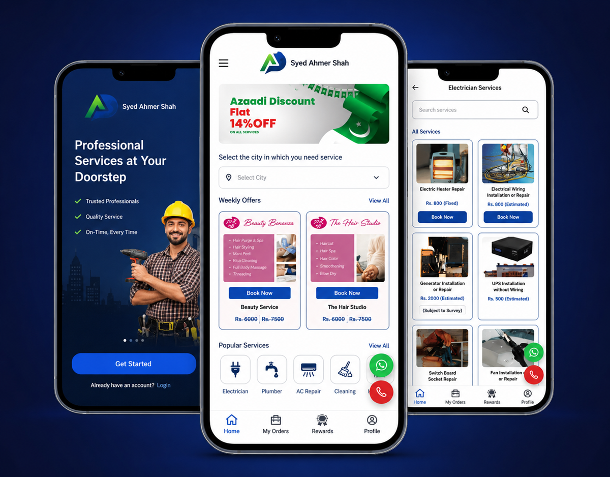 Aplicación de marketplace de servicios para el hogar con IA