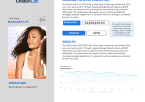 CreatikLab Proyecto - Campaña de Google Ads y SEO que impulsa un crecimiento del 60 %