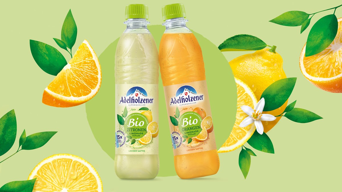 Rediseño del packaging de las limonadas ecológicas de Adelholzener