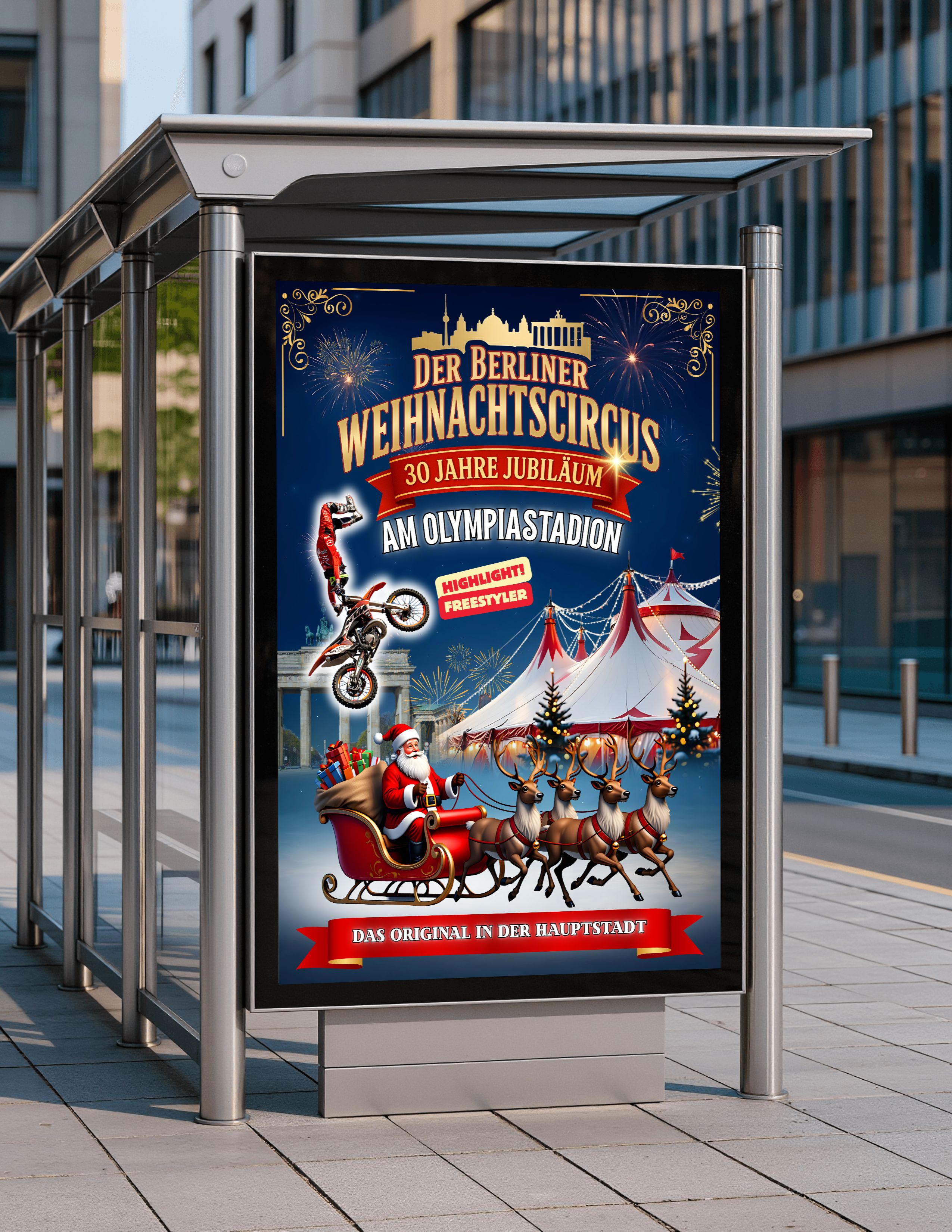 Identidad de marca completa para el Circo de Navidad de Berlín