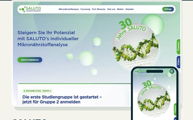 webseo.one Proyecto - SALUTO, Diseño web para la salud y la investigación