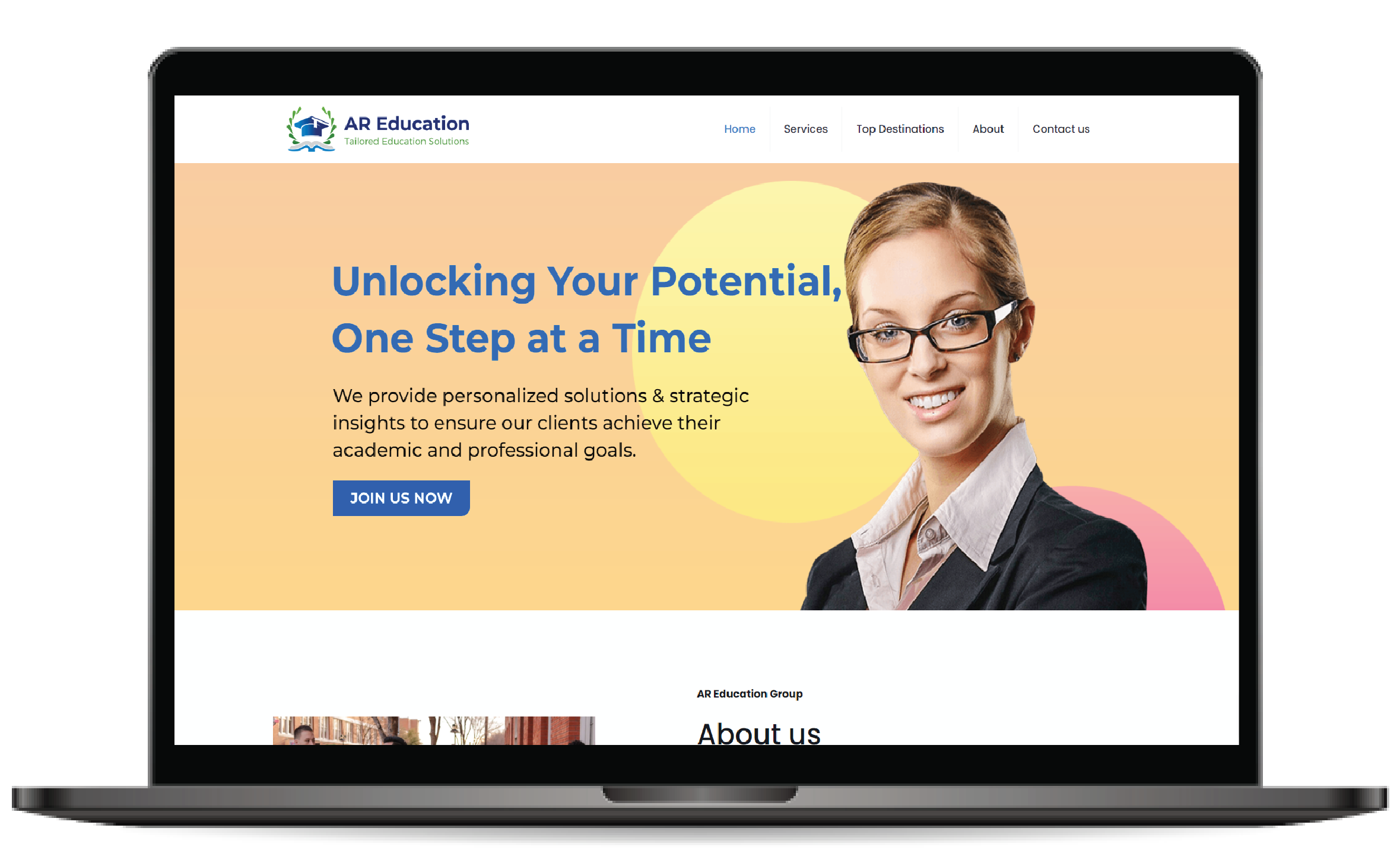 Diseño web para una empresa de asesoramiento educativo