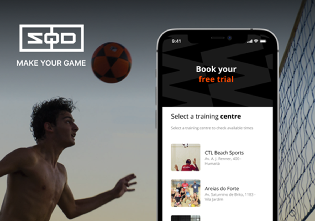 Aplicación para reservar sesiones de entrenamiento - SQD Footvolley
