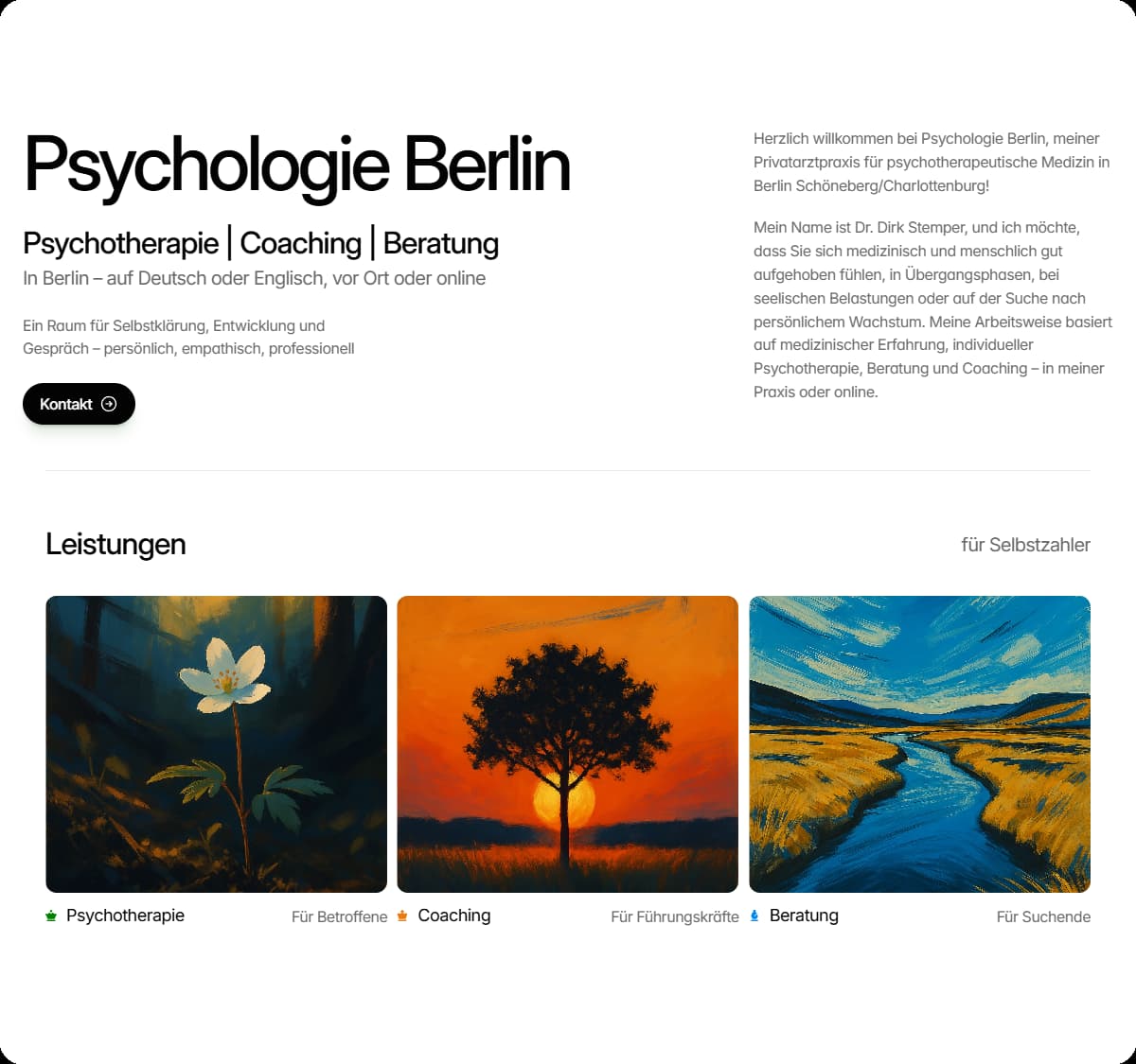 Rediseño web completo, Psicología en Berlín