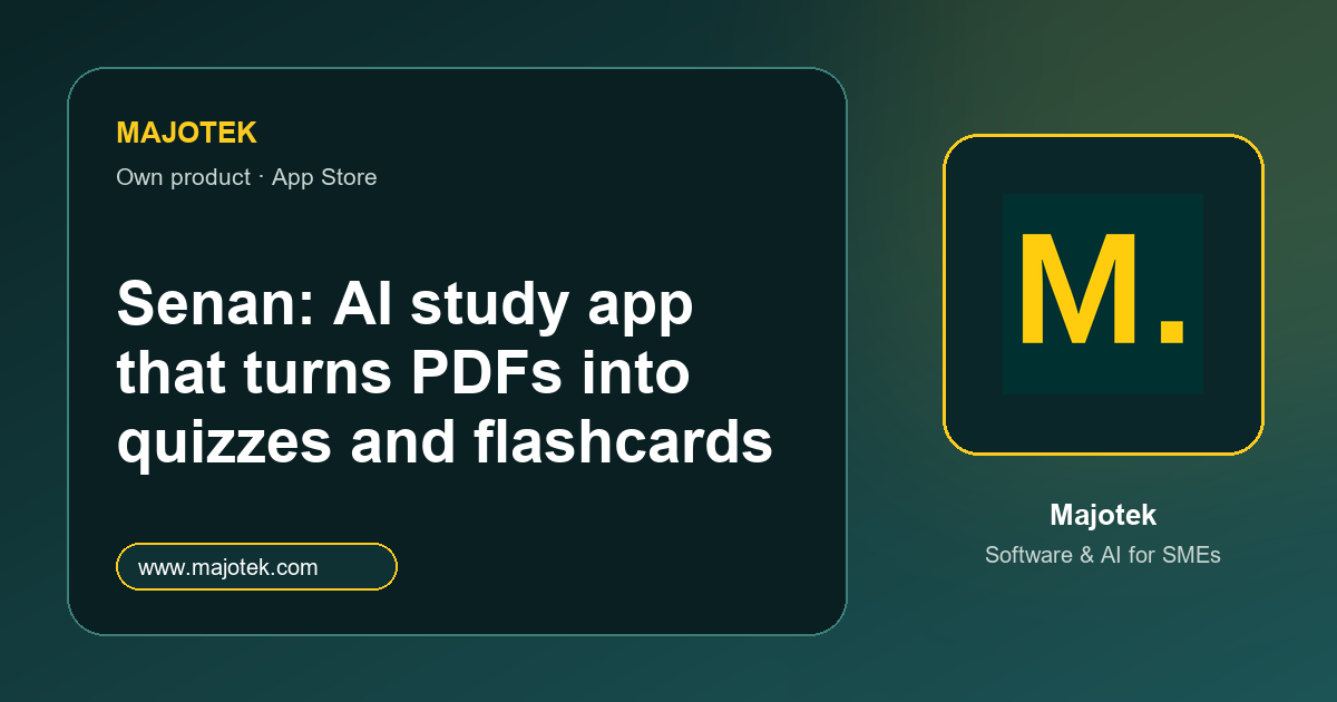 Majotek Proyecto - Senan: aplicación para estudiar con IA en la App Store