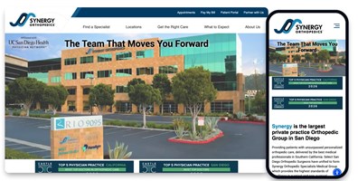 Sitio web de Synergy Orthopedics