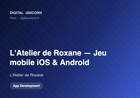 Digital Unicorn SAS Proyecto - Atelier von Roxane: juego para móviles iOS y Android de una marca de diseñadora