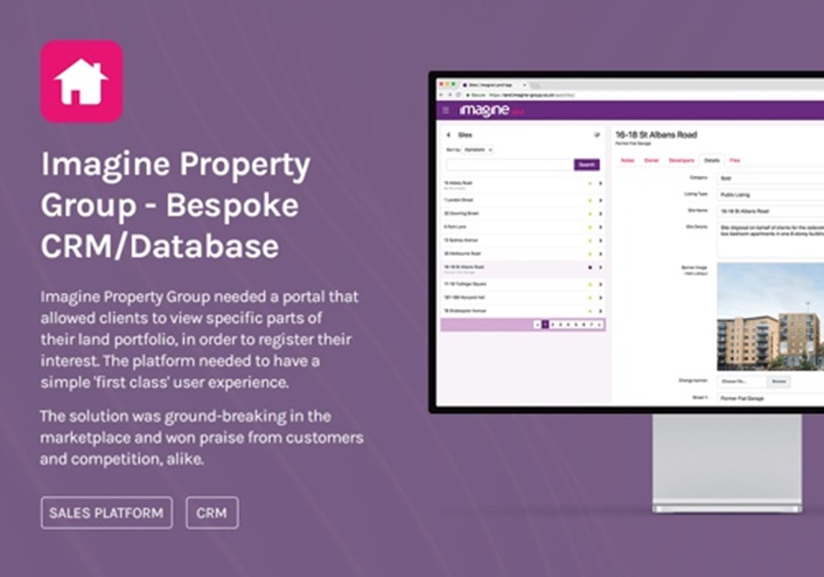 Imagine Property Group - CRM/base de datos a medida - Imagine Property Group