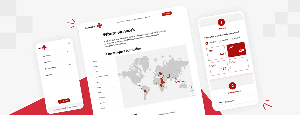 Un sitio web para una organización humanitaria