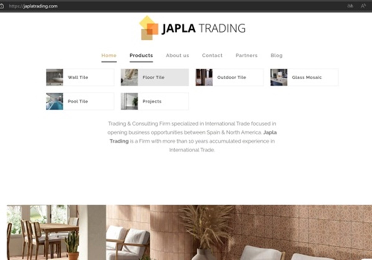 Diseño web corporativo para JAPLA TRADING - JAPLA TRADING
