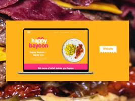 Digital Masters GmbH Proyecto - Identidad de marca y one pager para happy foodz