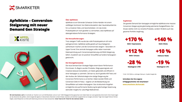Smarketer GmbH | Google Ads Agentur Proyecto - Aumento de las conversiones con una nueva estrategia de Demand Gen