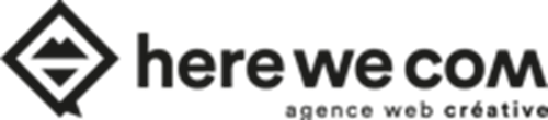 HERE WE COM logotipo