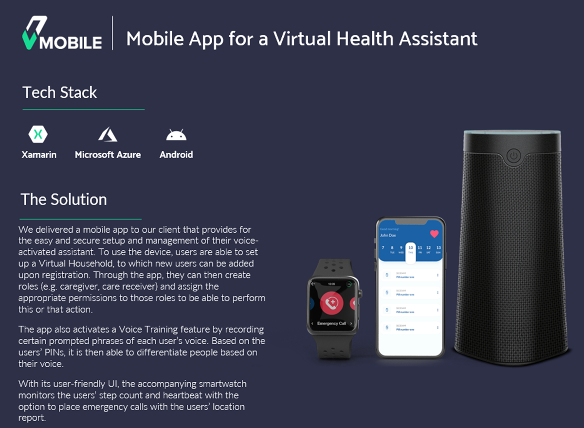 Aplicación móvil IoT para un asistente virtual de salud