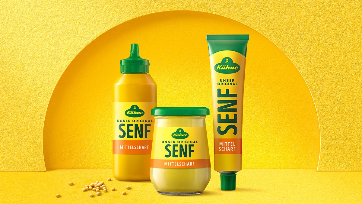 Rediseño del packaging de la gama de mostazas Kühne