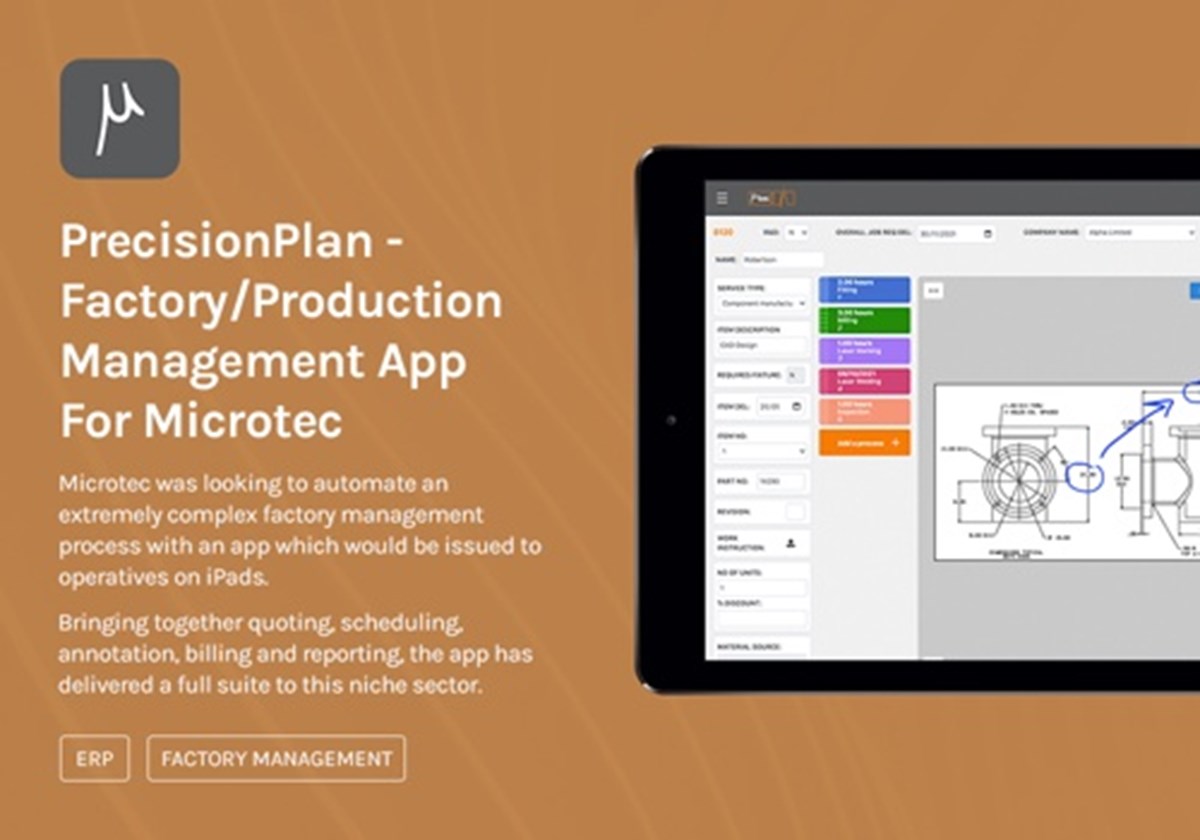 PrecisionPlan - Aplicación de gestión de fábricas y producción - Microtec EDM