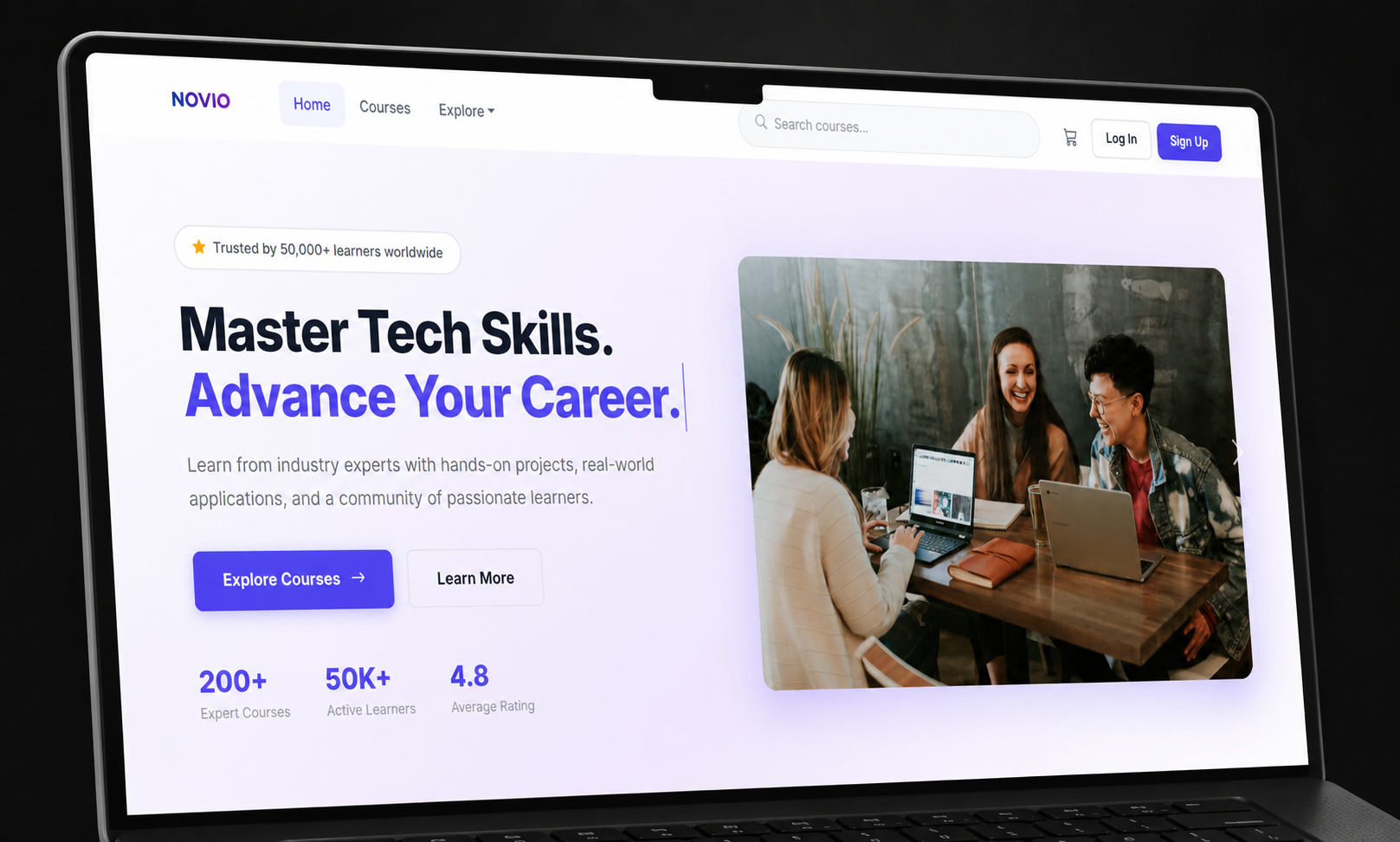 Novio: plataforma frontend de EdTech