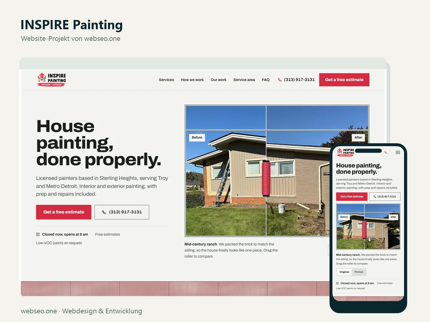 webseo.one Proyecto - INSPIRE Painting: web para el mercado estadounidense
