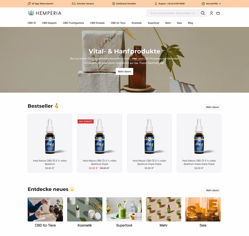 Qubix Consulting GmbH Proyecto - Rediseño y migración de Shopify a Shopware 6