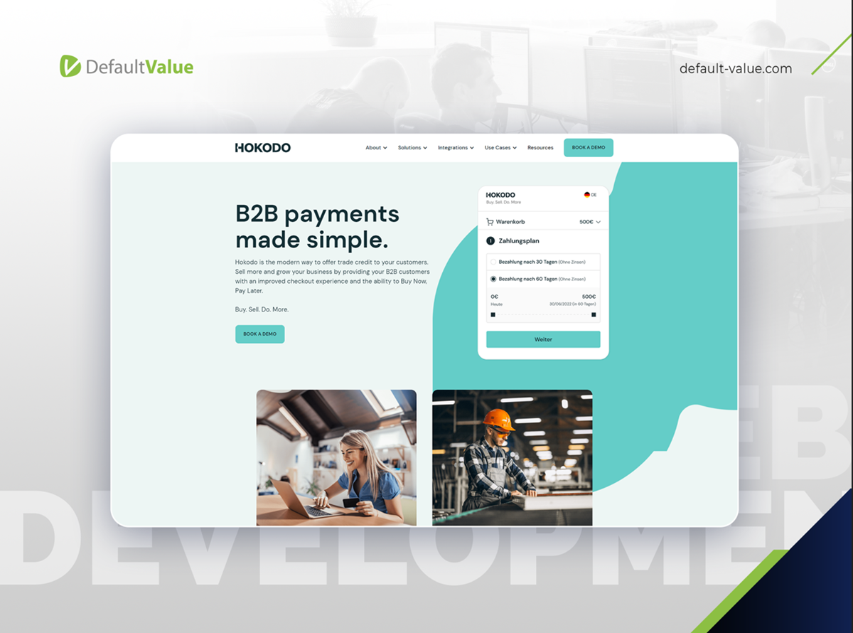 Desarrollo a medida para una solución de pago B2B - Hokodo