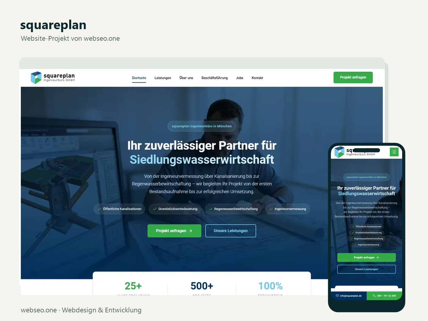 webseo.one Proyecto - squareplan: diseño web para una ingeniería