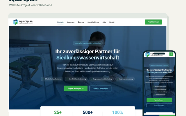 webseo.one Proyecto - squareplan: diseño web para una ingeniería