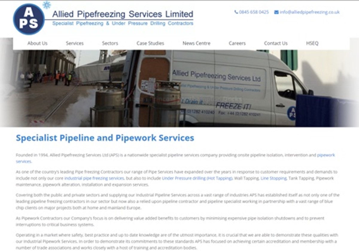  - Allied Pipefreezing Services